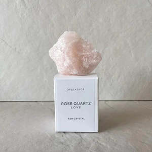 Decor: Opal + Sage - Raw Crystal - Rose Quartz