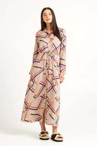 Tuesday - Nicola Dress - Herringbone Print