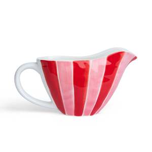 Noss & Co - Gravy Jug - Pink & Red Stripe