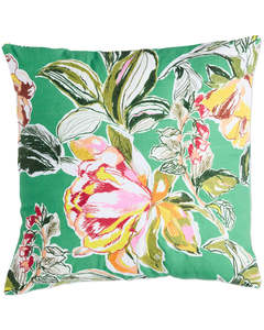Home: KIP & CO - Somerset Green - Embroidered Cushion