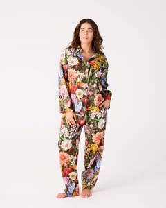 Lifestyle: KIP & CO - Cottage Garden - Eden Organic Cotton Long Sleeve Shirt & Pant Pyjama Set