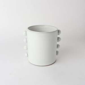 Decor: Terracotta Ball Planter 17cm - White