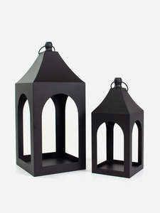 Decor: Morrocan Lantern - Black 47cm