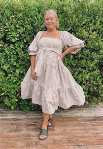 Bird Kite: Isabella Dress - Hazel Yarn - Baby Gingham