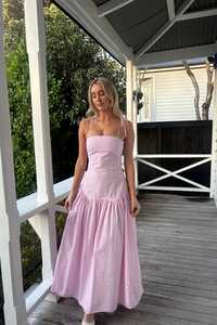 Trulli Maxi Dress - Pink Gingham