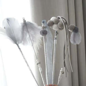 All: 5-Piece Cat Wand Toy Bundle Feather Bell Plush Interactive Teasers