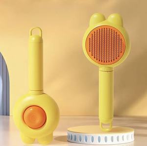 Self-Cleaning Deshedding Brush for Dogs, Cat Grooming & Undercoat Removal Tool