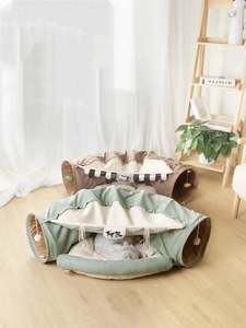 Tunnel With Washable Bed - Match & Coffee