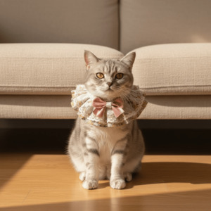 Cat Toys: Vintage Floral Accessroies - Beige