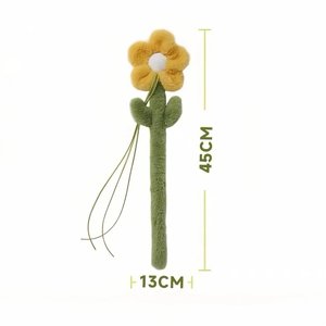 Cat Teaser Wand - Yellow Flower