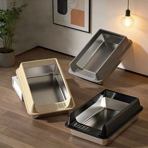 Cat Litter Equipment: SteelGuard Open Stainless Steel Cat Litter Tray