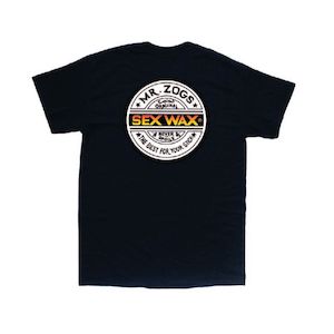 Sexwax Word Fade Orange Tee Black