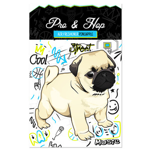 Pro Hop Air Fresheners: Pro & Hop Pug Pup Air Freshener