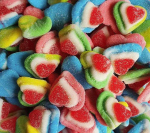 International Sweets The Old Lolly: Sugared Triple Hearts