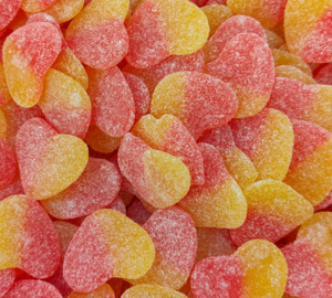 International Sweets The Old Lolly: Sour Peach Hearts GF