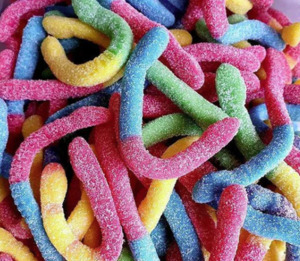 International Sweets The Old Lolly: Sour Worms GF