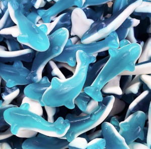 International Sweets The Old Lolly: Gummy Blue Dolphins GF