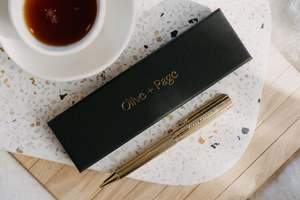 Journals: 'Press Pause' Gold Luxe Pen