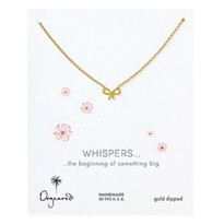Dogeared Gold Bow Necklace