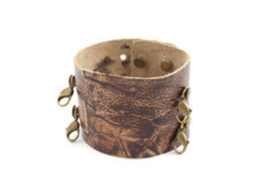 Bark - Leather Quote Cuff