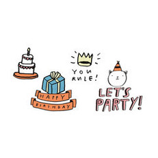 Products: Happy Birthday Temporary Tattoo Set