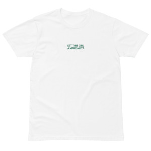 Get this girl a Margarita Embroidery Box Tee - Olive