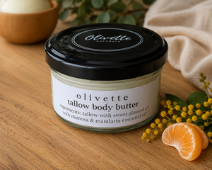 Body Butters: Tallow Body Butter - mimosa and mandarin