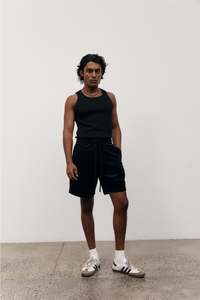 Archive Sale: Mens Velour Shorts - Black