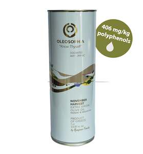 Oleosophia 'November Harvest' Premium Greek Extra Virgin Olive Oil - 1 litre tin