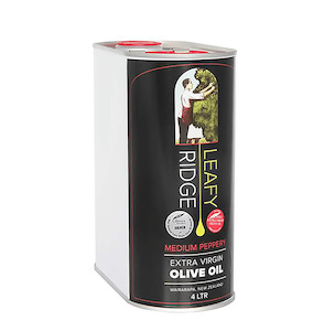 Medium Fruitiness: Leafyridge Premium Extra Virgin Olive Oil - Leccino - 4 litres
