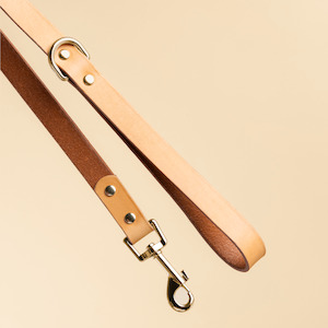 Italian Leather Dog Leash – Camel