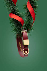 Italian Leather Dog Collar – Merlot