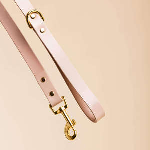 Seconds Sale: Italian Leather Dog Leash – Blush - SECONDS SALE