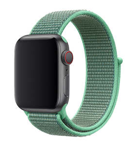 Olympic Watch Straps: Velcro Replacement Band for Apple Watch - Mint Green