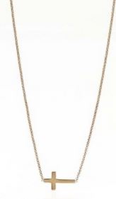 Amen Jewellery: Amen Side Cross Necklace - Rose