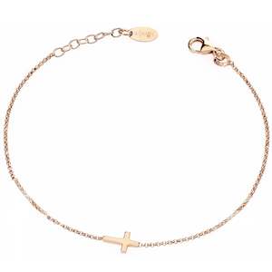 Amen Jewellery: Amen Heart & Crosses Bracelet - Rose