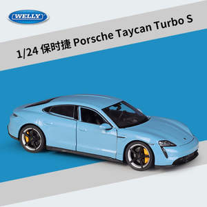 Car Model Brand Welly: WELLY 1/24 Porsche Taycan Turbo S Modern Car Model
