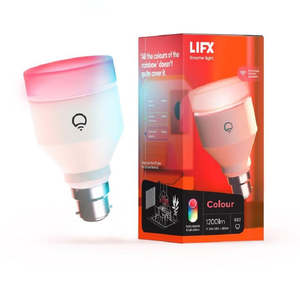 Lighting: LIFX Colour 1200 Lumens A60 B22 Wi-Fi Controlled LED Bulb