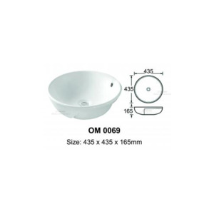 Basin: quality ceramic grade A basin OM0069