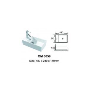 quality ceramic grade A basin OM0059