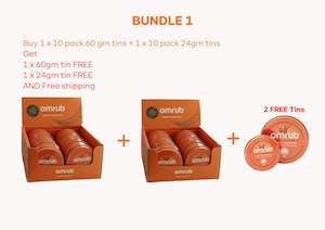 BUNDLE 1 - 1 x 10 pack 24g tins + 1 x 10 pack 60g tins (FREE 24g, 60g and FREE Shipping)