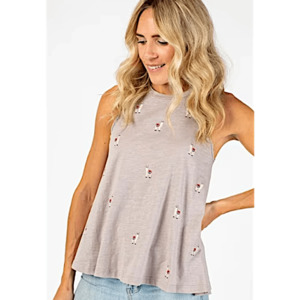 Natural Life Bridget Tank Llama Charcoal – S