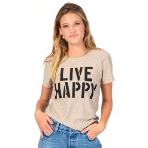 Women: Natural Life Perfect Tee Speckled Live Happy