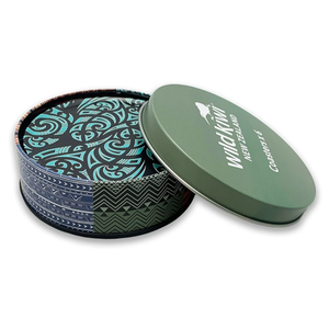 Kitchen: Wild Kiwi Coasters x 6 – Kowhaiwhai Designs