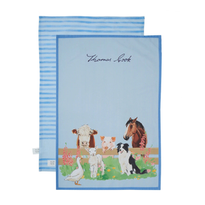 Thomas Cook Tea Towel 2-Pack Light Blue