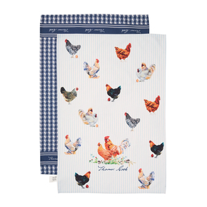 Thomas Cook Tea Towel 2-Pack Navy/White