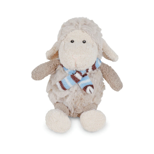 Soft Toys: Parrs Sheep Soft Toy Knit Scarf Blue 12cm
