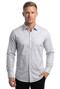 The Micro-Print Cotton Shirt