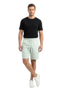 Linen Shorts: Blue Cheese Linen Blend Short