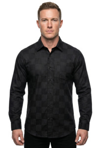Silk Shirt: The Obsidian Check Shirt
